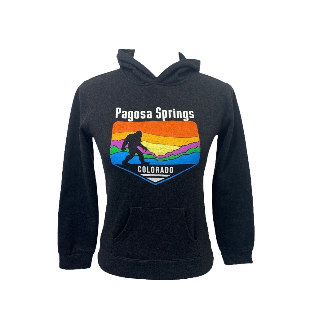 Lone Rock Boys Large Black Hoodie Big Logo Pagosa Springs Long Sleeve